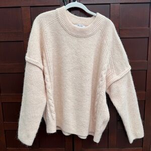 Madewell Soft Cream Cable Knit Sweater